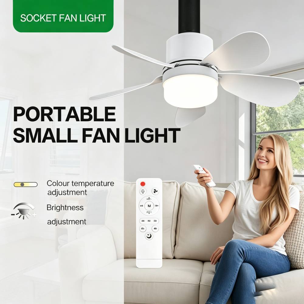 Home Decor Light - Ventilatore da soffitto con luce e