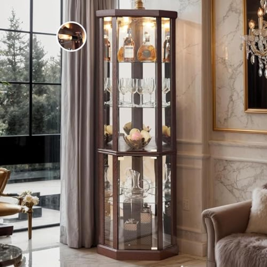 H&M Home Decor - Vetrina angolare per soggiorno: ante in