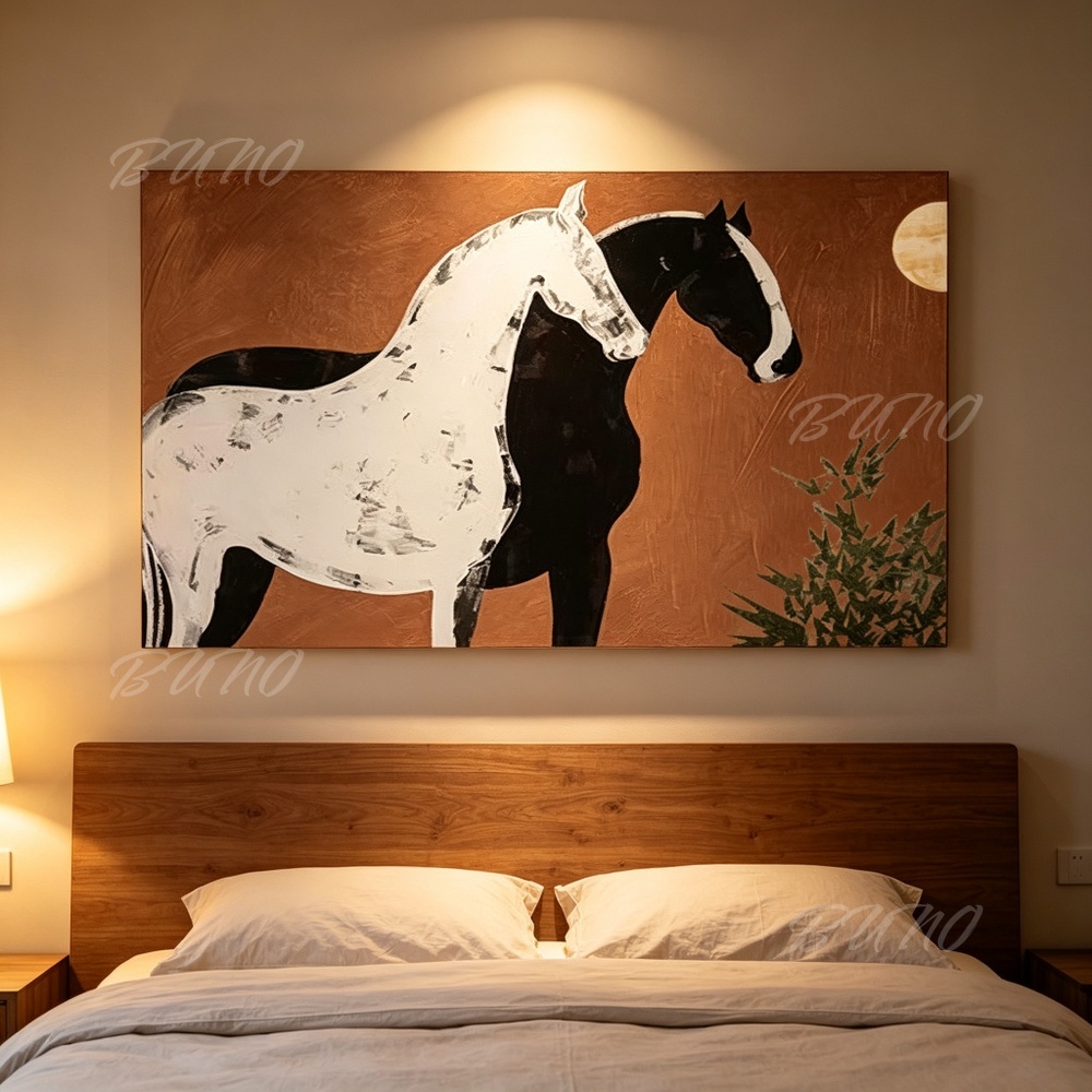 Home Decor Orange - Dipinto a olio astratto originale 100%