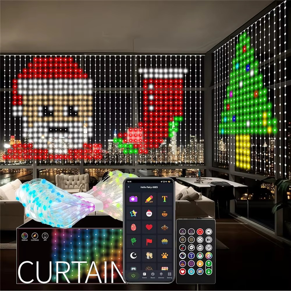 Home Decor Free App - Luci a tenda LED RGB intelligenti