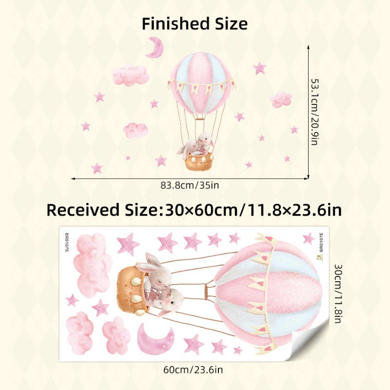 Home Decor Wall Stickers - Cartone animato nuvola palloncino animale 30