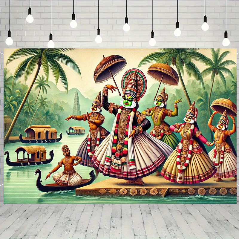 Home Decor Kerala - Lussuoso Arazzo da Parete in Poliestere