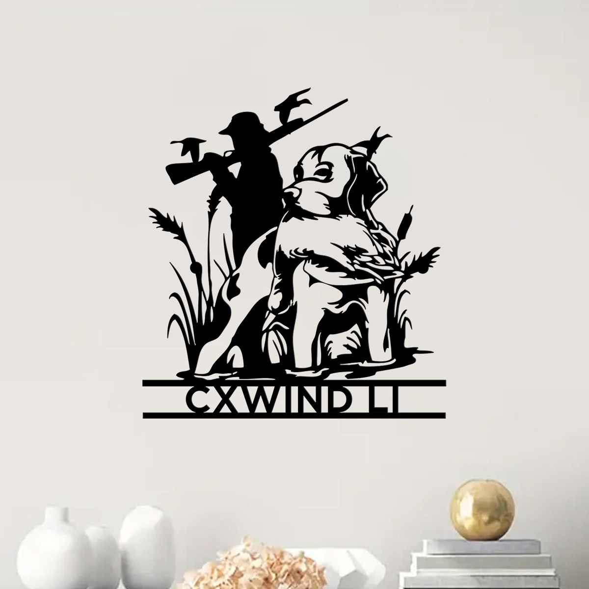 Home Decor Xmas Gifts - Personalizzato caccia al cane metallo arte