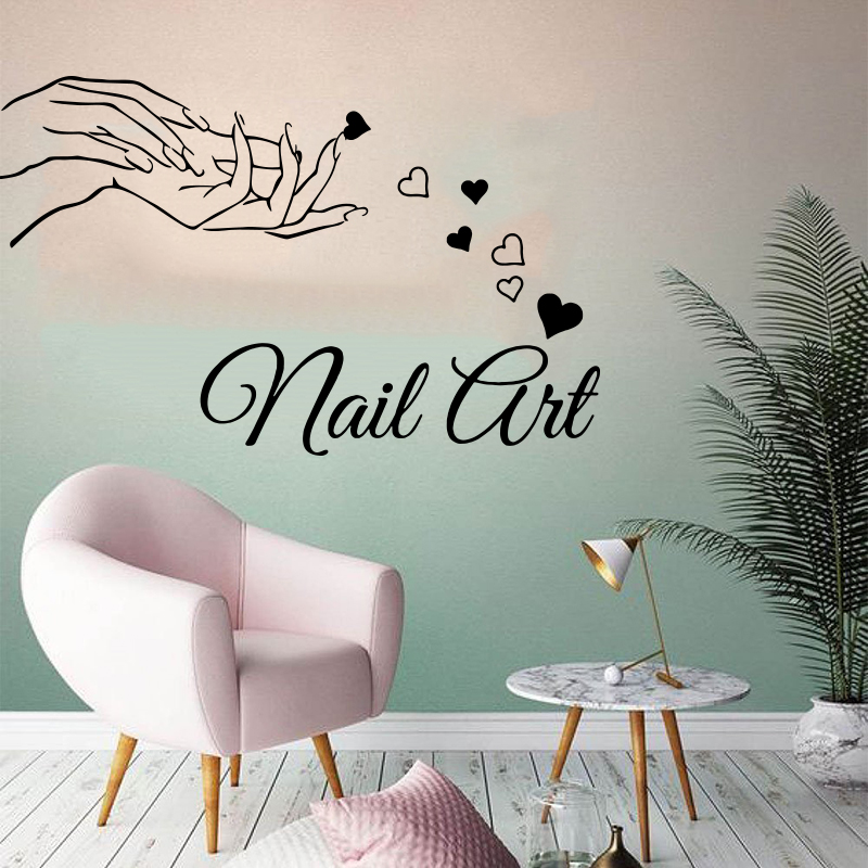 Home Decor Y2K - Bellezza Nail Salon Ragazza Mano Adesivo