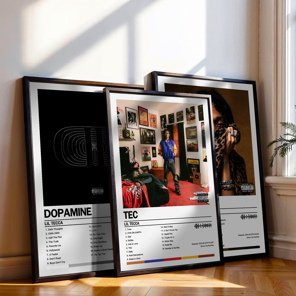 Home Decor Dopamine - Poster Lil Tecca Dopamine, Adesivi Autoadesivi