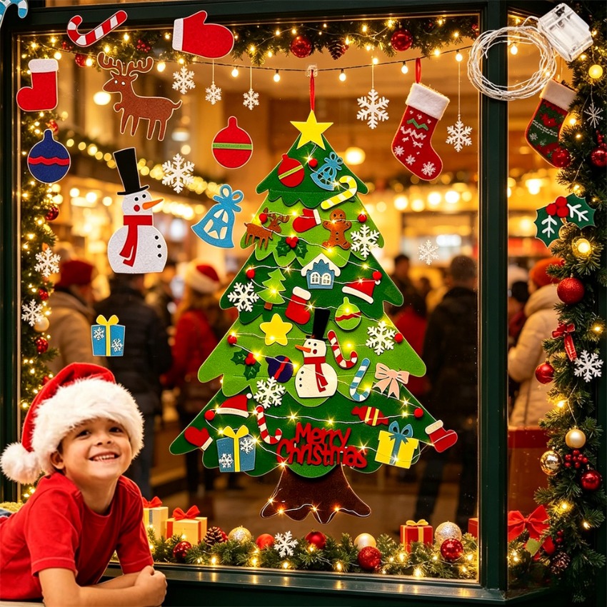 Home Decor Xmas Gifts - Albero di Natale in Feltro Fai-da-Te
