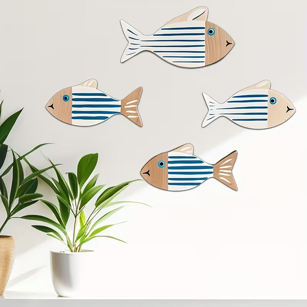 Home Decor Nautical - 4 Pezzi di Decorazioni da Parete