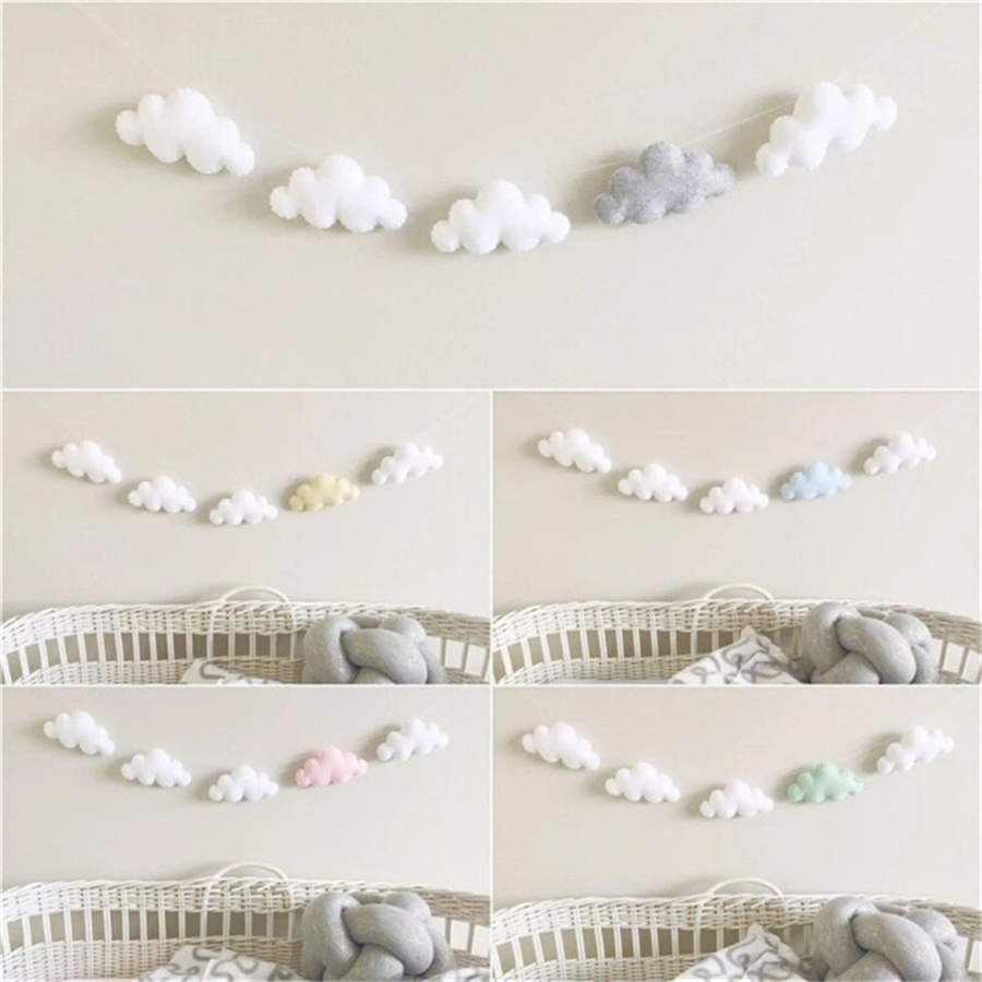 Home Decor Korea - Nordic feltro nuvola ghirlande stringa decorazione