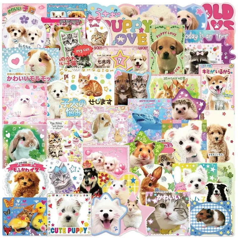 Home Decor Dopamine - 50 Pezzi Adesivi Impermeabili in PVC