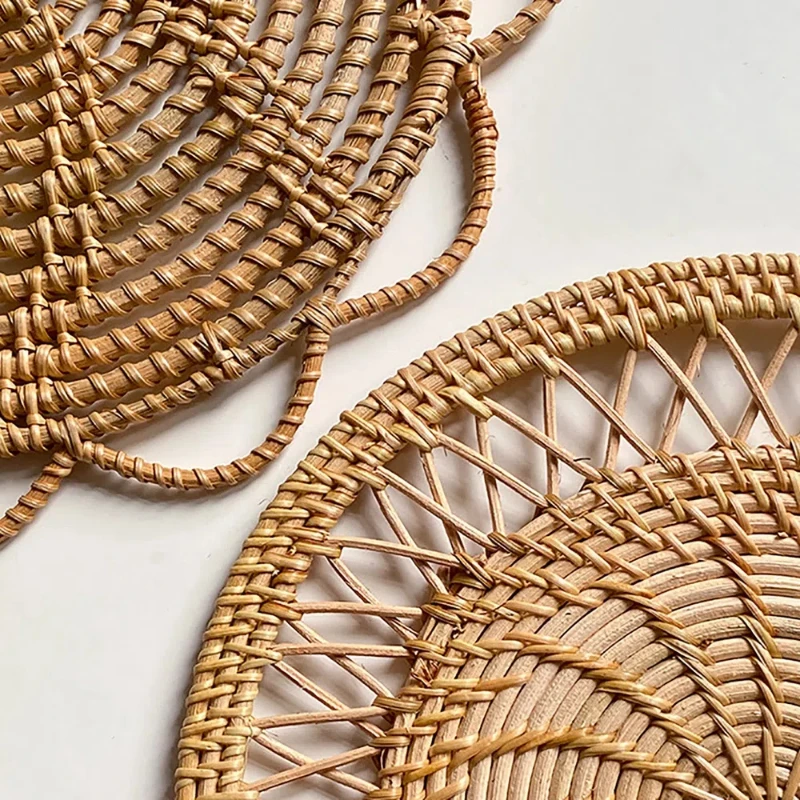 Vassoio rotondo in vimini, dec - Rattan Plant Basket recensione e prezzo