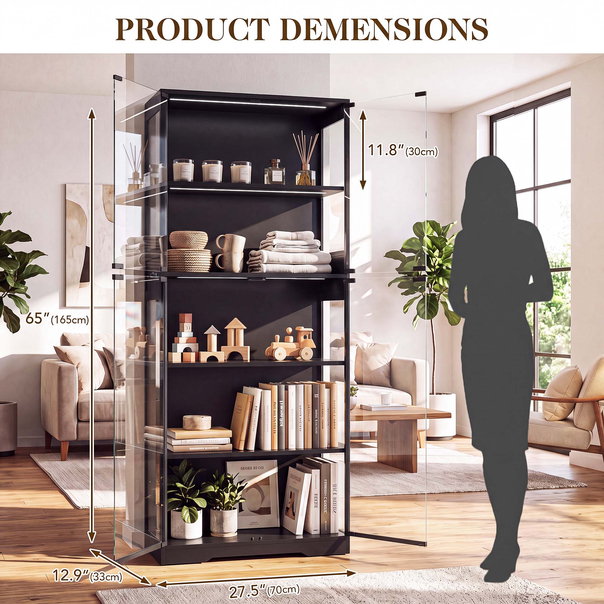 TCGBKAF Vetrina a 5 Ripiani co - Home Decor Light recensione e prezzo