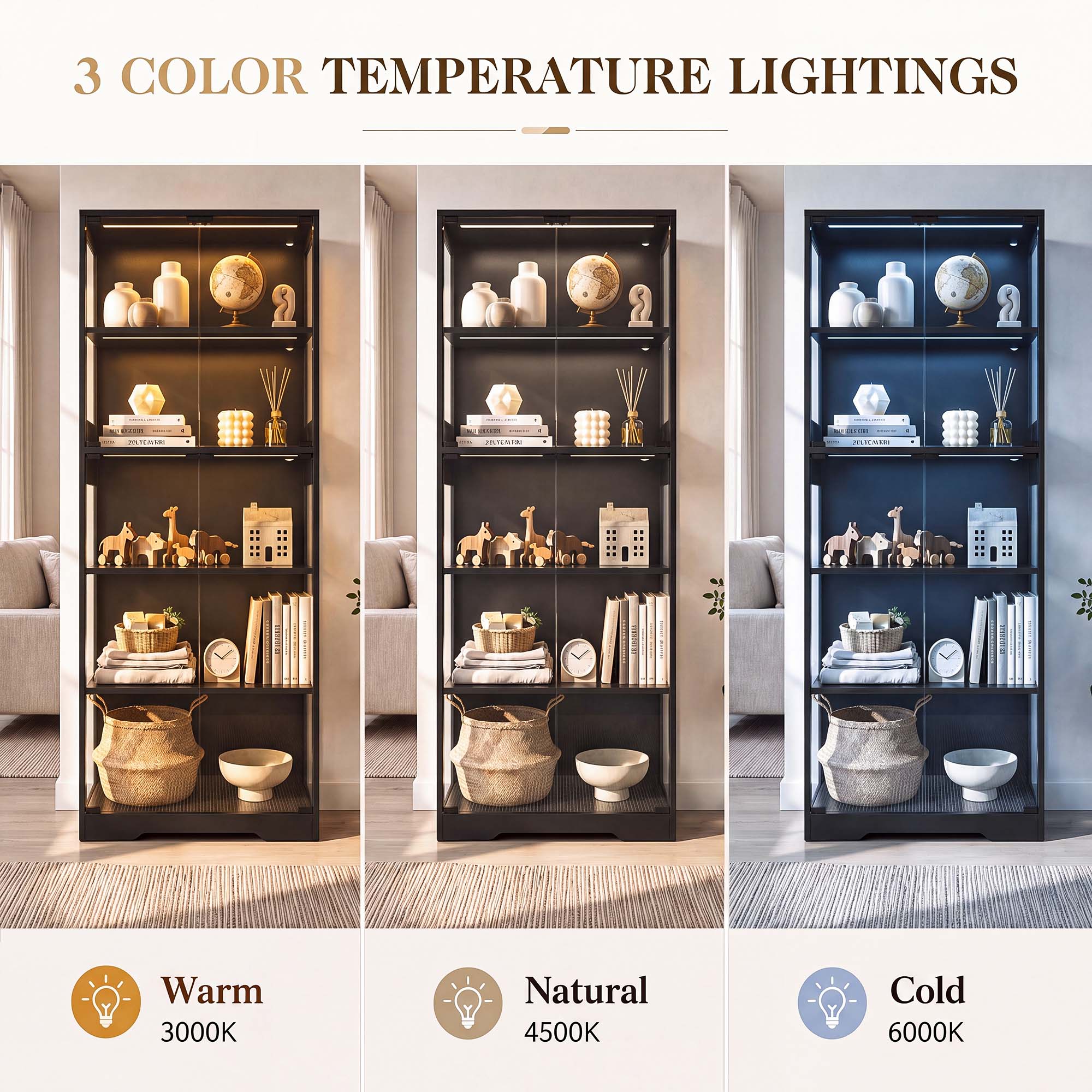 TCGBKAF Vetrina a 5 Ripiani co - Home Decor Light recensione e prezzo