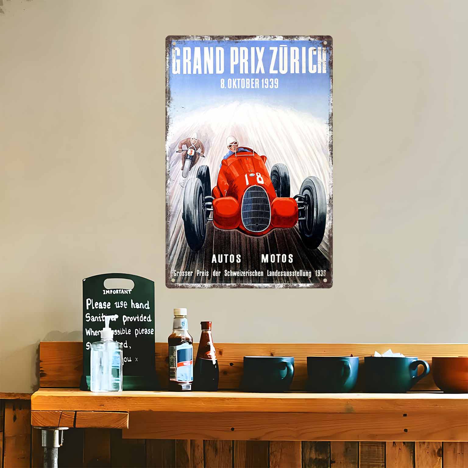 Poster Vintage 2D in Metallo d - Home Decor Zurich recensione e prezzo
