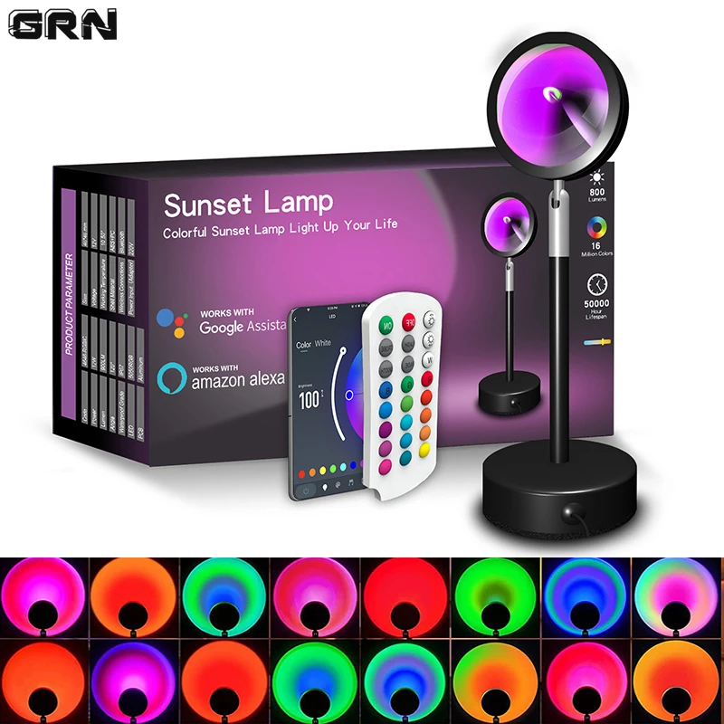 Smart LED Sunset Lamp Colorful - Home Decor Free App recensione e prezzo