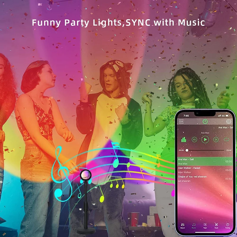 Smart LED Sunset Lamp Colorful - Home Decor Free App recensione e prezzo