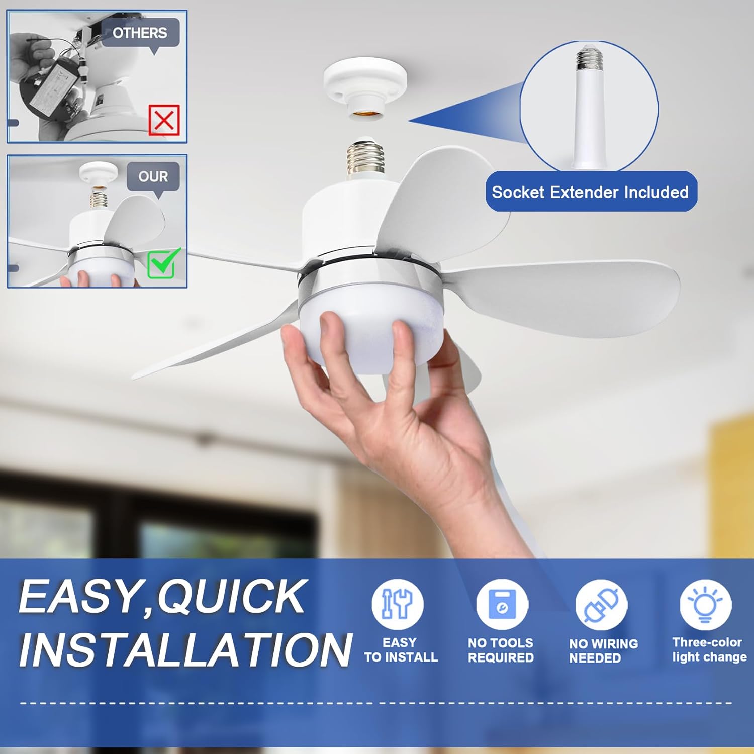 Ventilatore da soffitto con lu - Home Decor Light recensione e prezzo