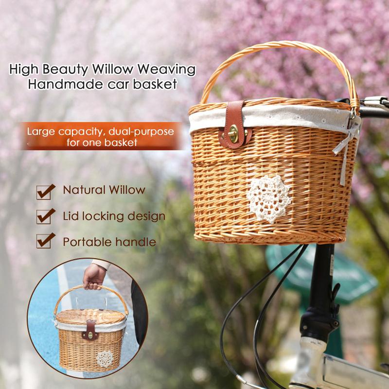 Cestino per bicicletta in vimi - Rattan Plant Basket recensione e prezzo