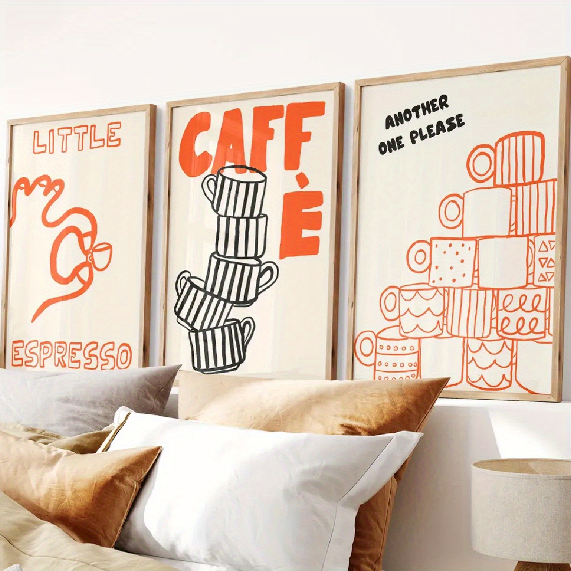1/3 pezzi di caffè italiano su - Home Decor Orange recensione e prezzo