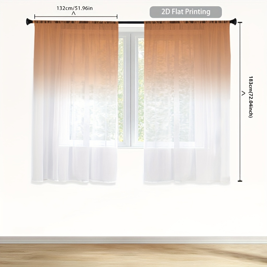 2 Pezzi Tende Trasparenti con  - Home Decor Orange recensione e prezzo