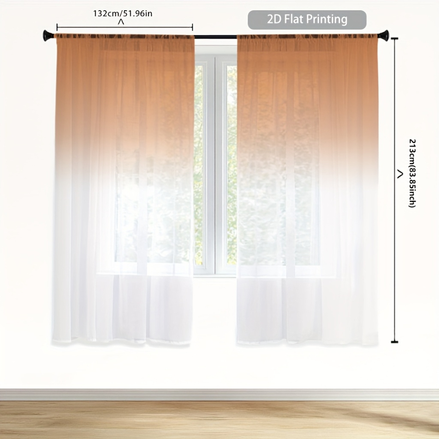 2 Pezzi Tende Trasparenti con  - Home Decor Orange recensione e prezzo
