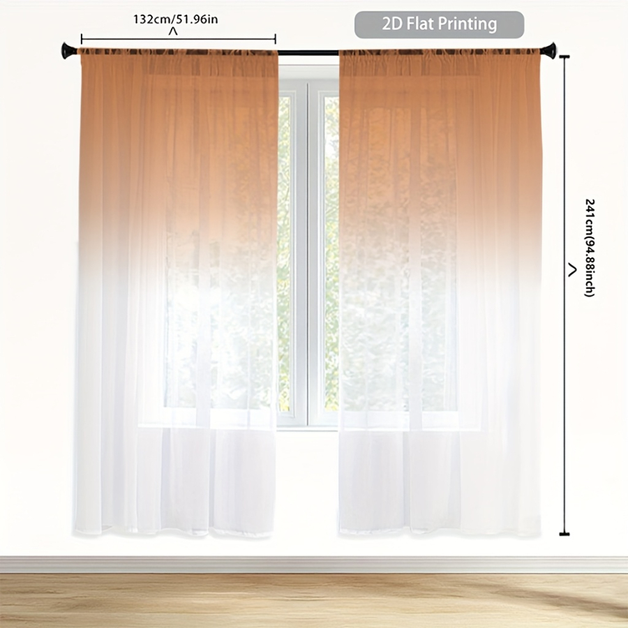 2 Pezzi Tende Trasparenti con  - Home Decor Orange recensione e prezzo