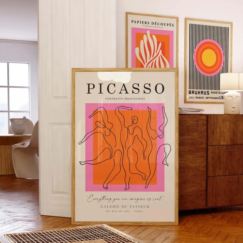 3 pezzi di stampe moderne su t - Home Decor Orange recensione e prezzo