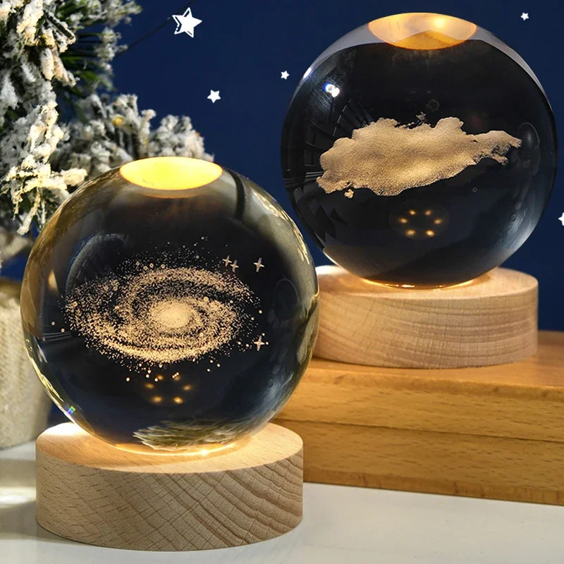 Pianeta di cristallo 3D inciso - Home Decor Xmas Gifts recensione e prezzo