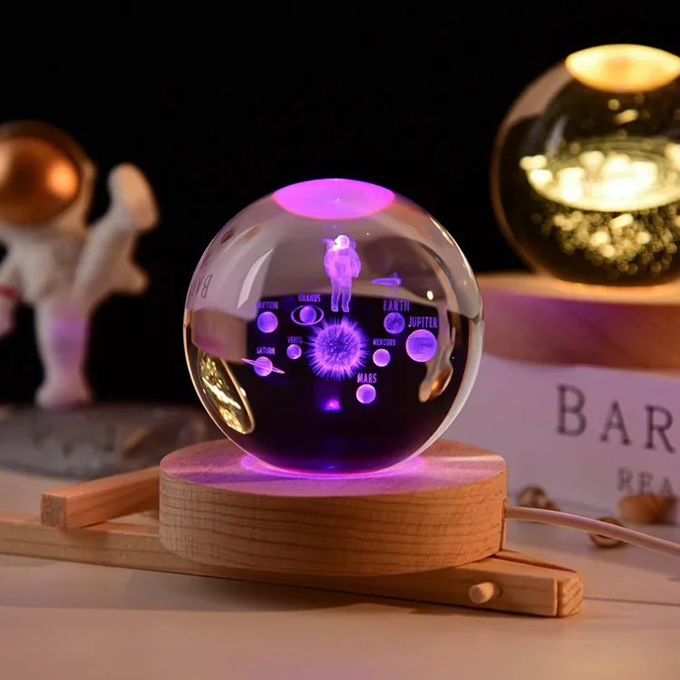 Pianeta di cristallo 3D inciso - Home Decor Xmas Gifts recensione e prezzo