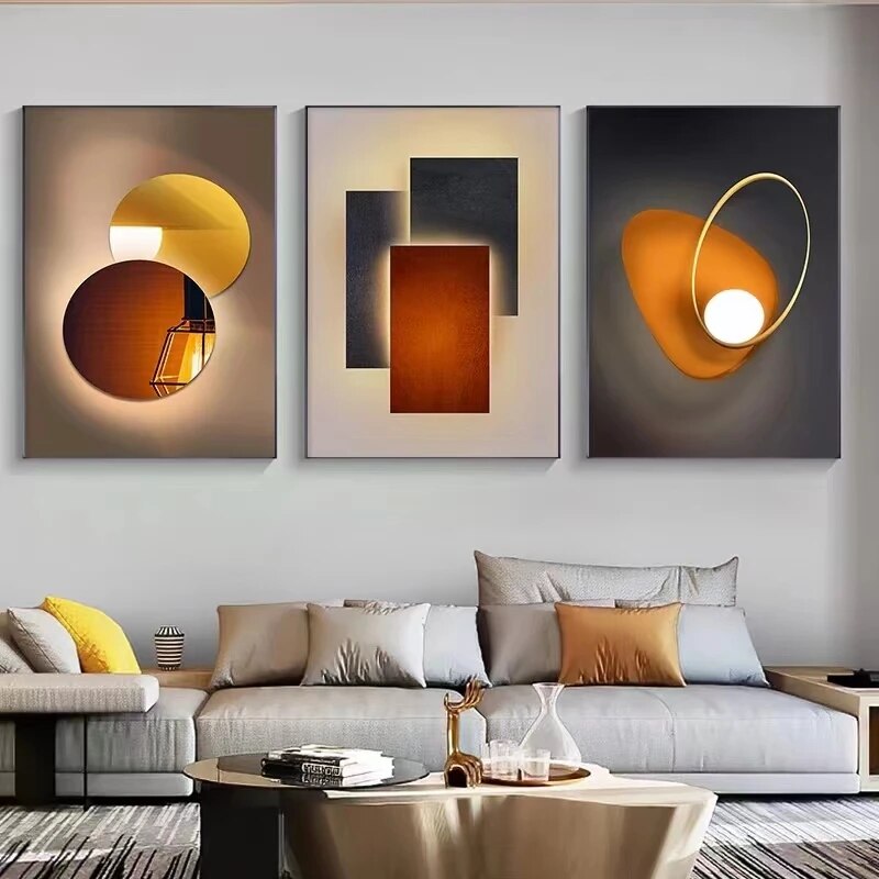 Dipinto su Tela Astratto Geome - Home Decor Orange recensione e prezzo