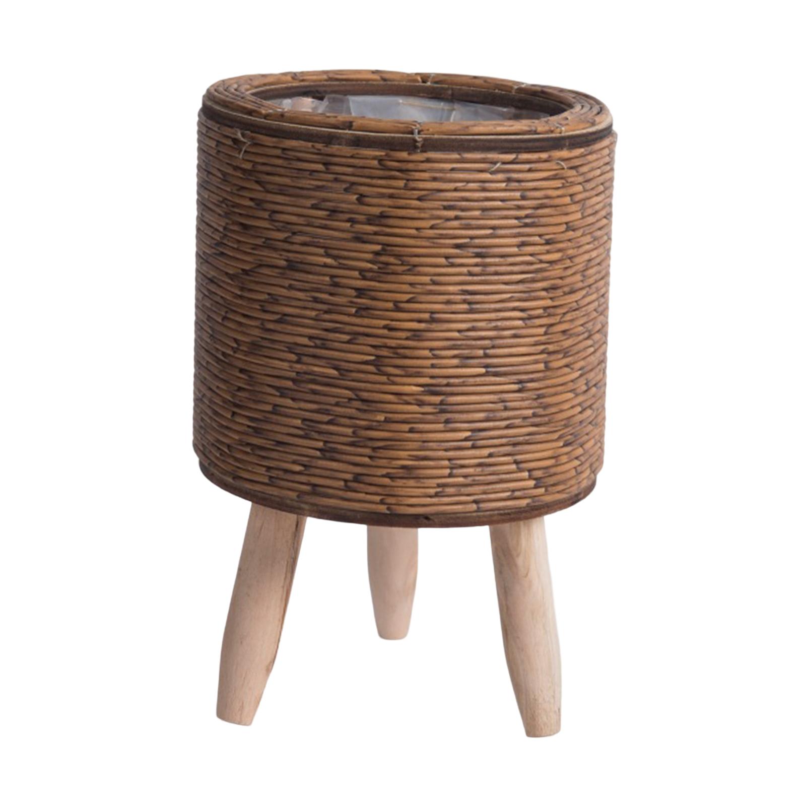 2x Cesto Intrecciato con Gambe - Rattan Plant Basket recensione e prezzo