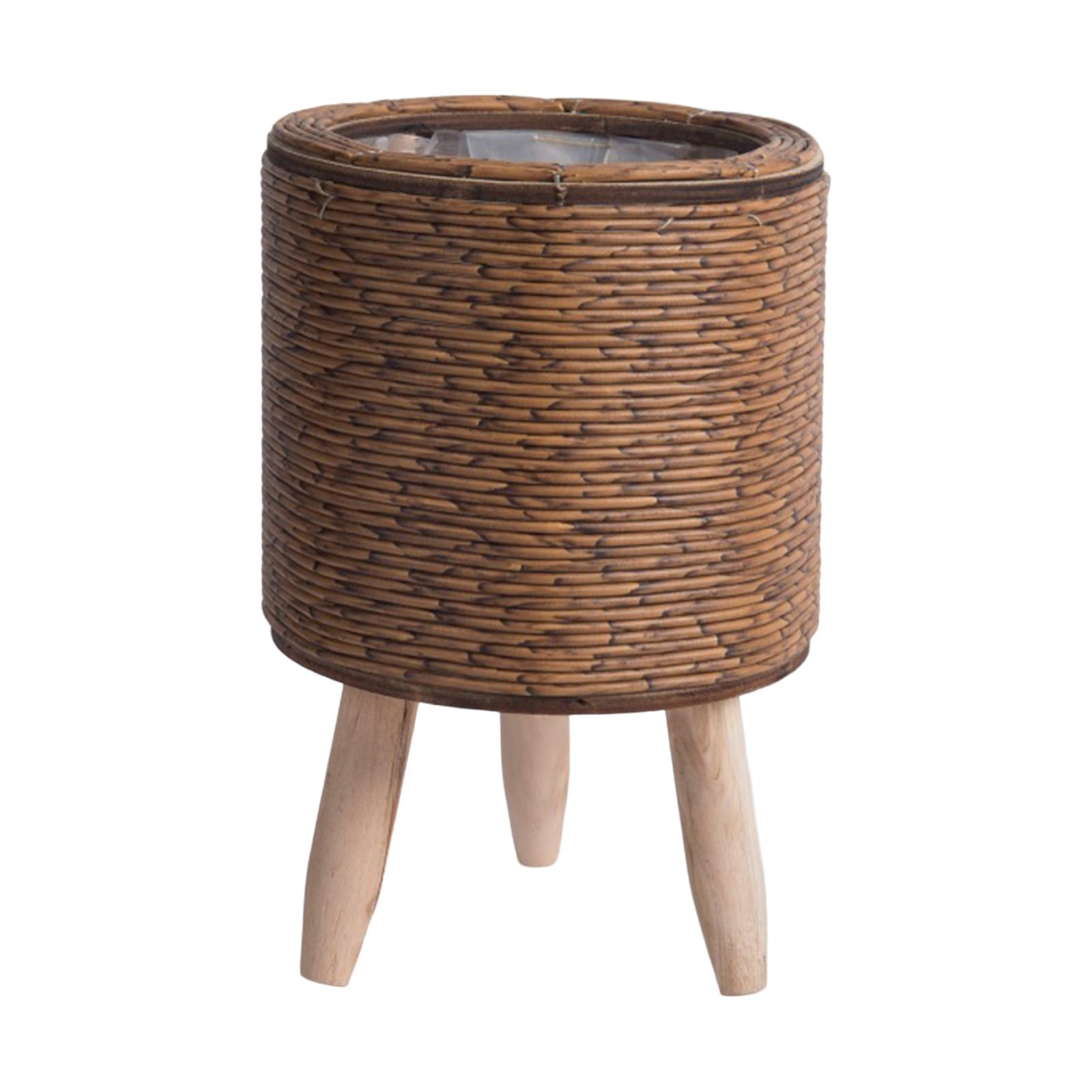 2x Cesto Intrecciato con Gambe - Rattan Plant Basket recensione e prezzo