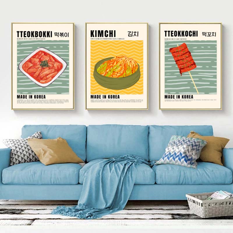Cibo asiatico Pittura su tela  - Home Decor Korea recensione e prezzo