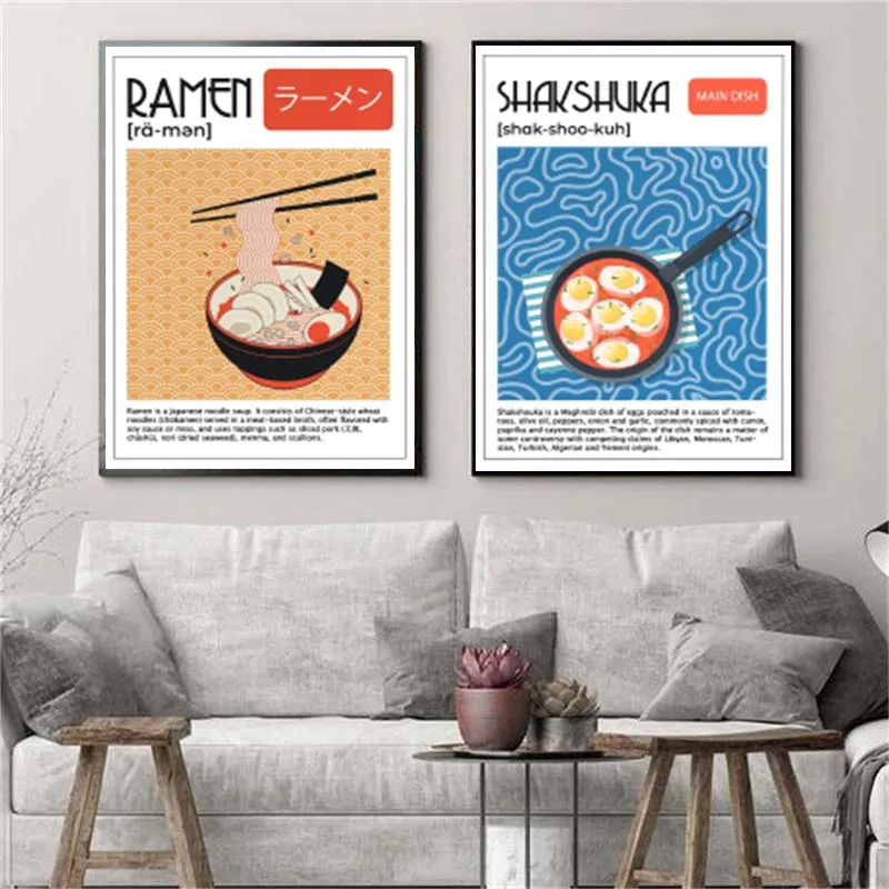 Cibo asiatico Pittura su tela  - Home Decor Korea recensione e prezzo