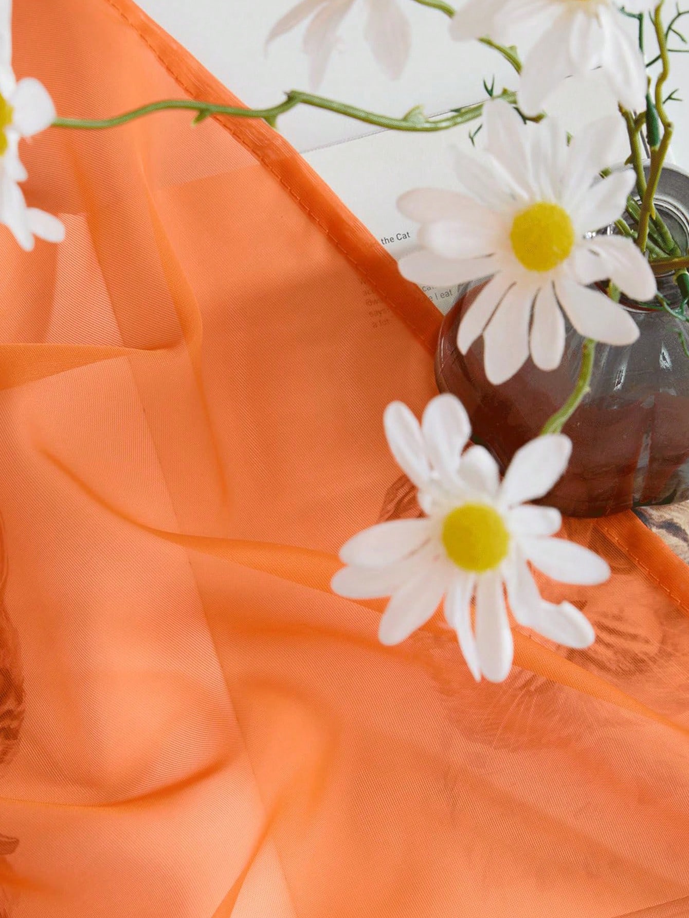 1 pz Elegante Tenda in Organza - Home Decor Orange recensione e prezzo
