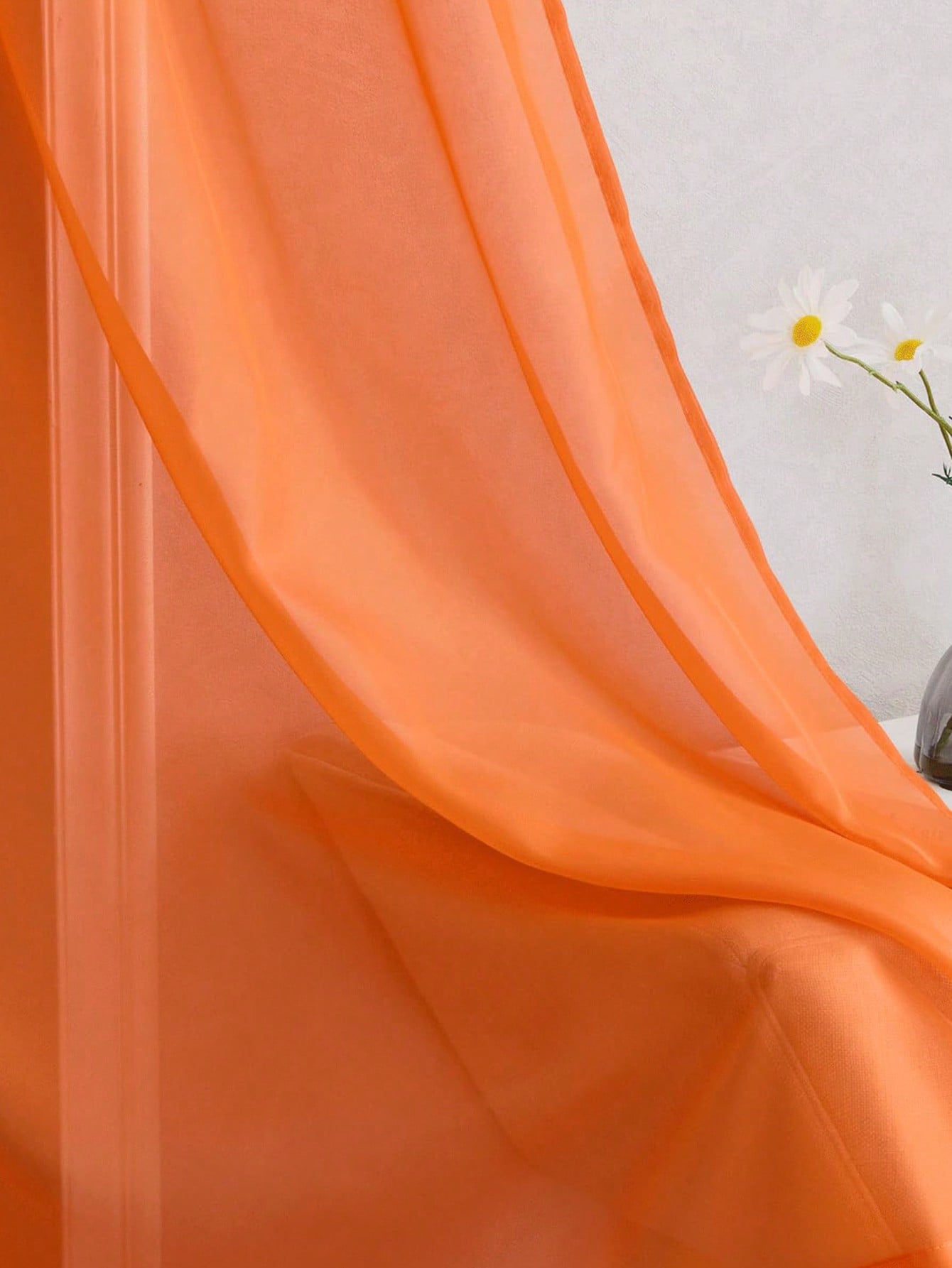1 pz Elegante Tenda in Organza - Home Decor Orange recensione e prezzo