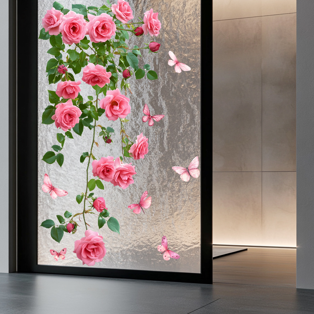 1PC fiore vite finestra decalc - Home Decor Window Blinds recensione e prezzo