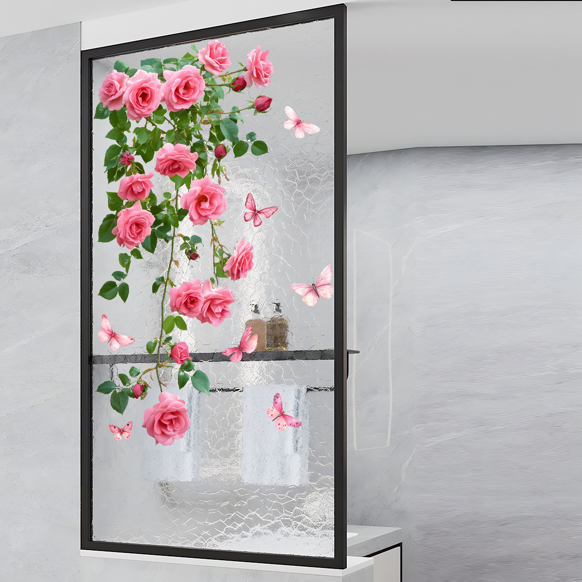 1PC fiore vite finestra decalc - Home Decor Window Blinds recensione e prezzo