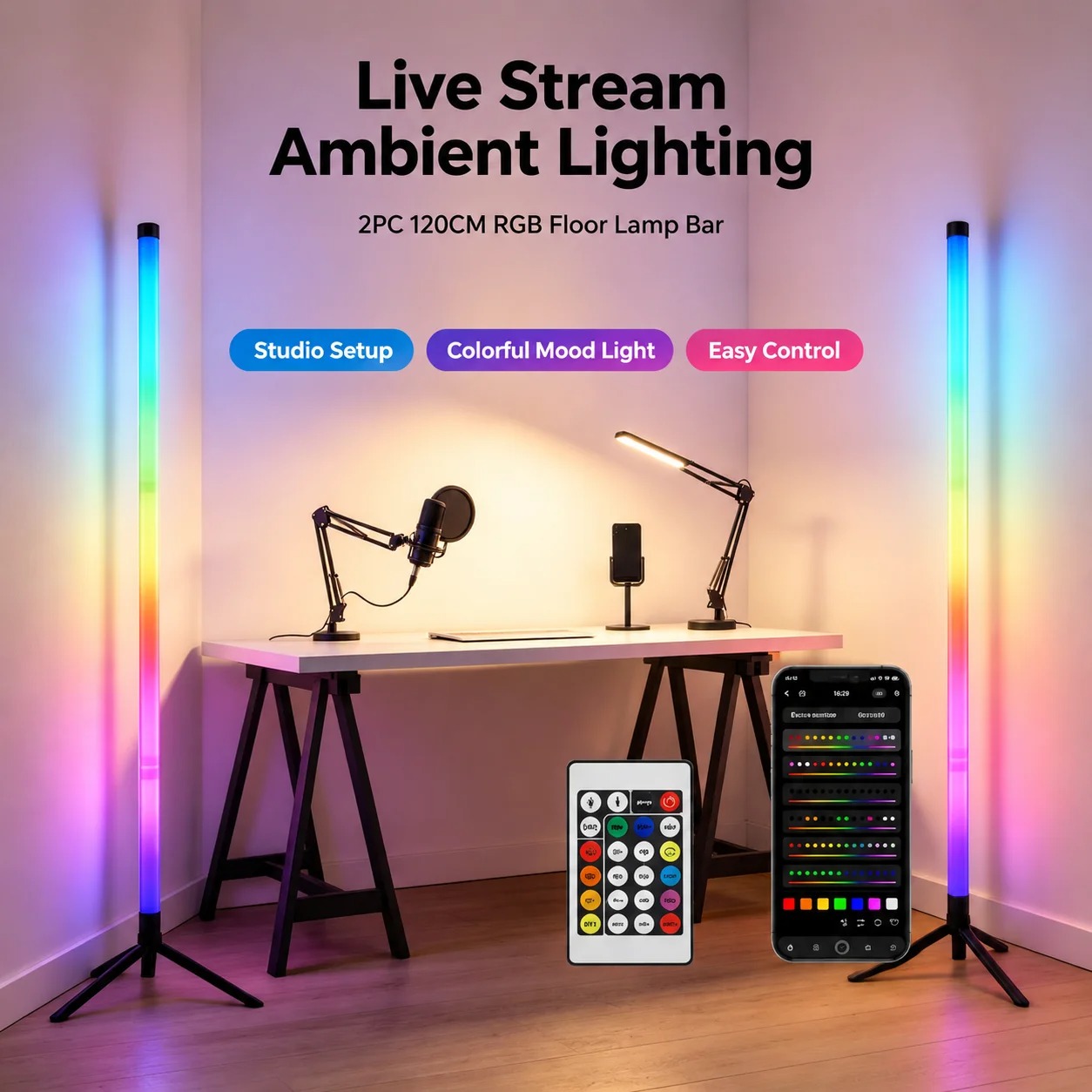 2 Pezzi Lampada da Terra RGB 1 - Home Decor Light recensione e prezzo