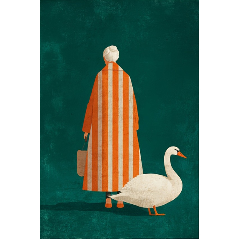 Figura in arancione a strisce  - Home Decor Orange recensione e prezzo