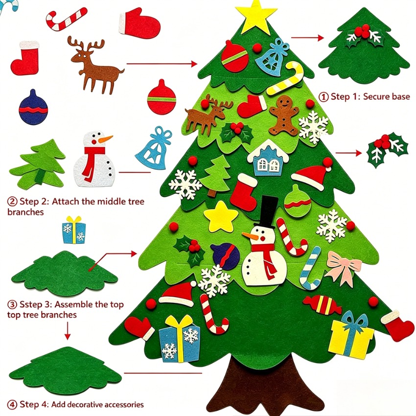 Albero di Natale in Feltro Fai - Home Decor Xmas Gifts recensione e prezzo