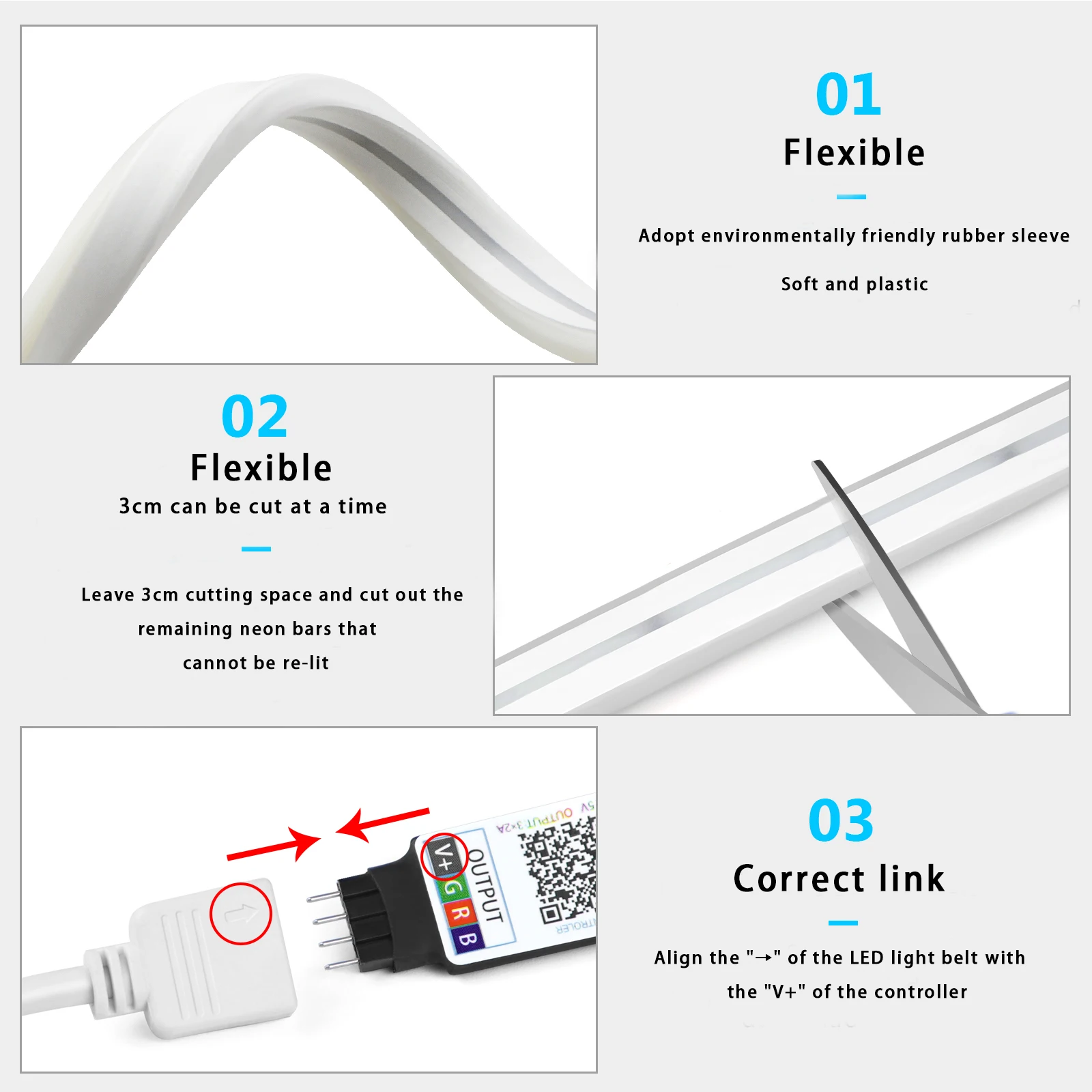 1-5m RGB LED Neon Strip Light  - Home Decor Light recensione e prezzo